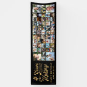 Banderoles Anniversaire 53 Collage de photos Années en prépar (Vertical)