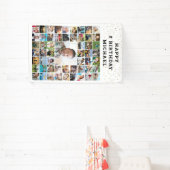 Banderoles Anniversaire 55 Photo Collage Gold Confetti (Insitu)