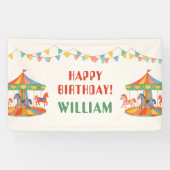 Banderoles Anniversaire adorable du carrousel (Horizontal)