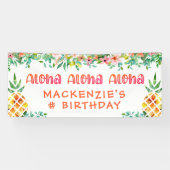 Banderoles Anniversaire Anniversaire Aloha Floral (Horizontal)