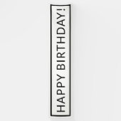 Banderoles Anniversaire blanc inspiré par Designer (Vertical)