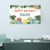Banderoles Anniversaire comme un dinosaure personnalisé  (Salon professionnel)