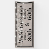 Banderoles Anniversaire conjoint adulte rustique (Vertical)