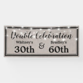 Banderoles Anniversaire conjoint adulte rustique (Horizontal)