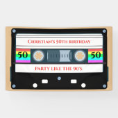 Banderoles anniversaire de cassette vintage (Horizontal)