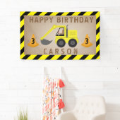 Banderoles Anniversaire de construction d'excavatrice (En situation)