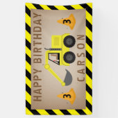Banderoles Anniversaire de construction d'excavatrice (Vertical)