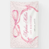 Banderoles Anniversaire de Coquette Pink Bow (Vertical)