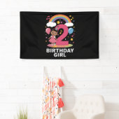 Banderoles Anniversaire de deux ans fille mignonne 2e anniver (En situation)