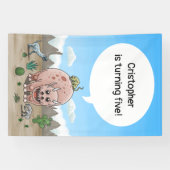 Banderoles anniversaire de dinosaure Imaginaire (Horizontal)