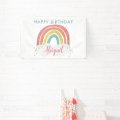 Banderoles Anniversaire de enfant de calligraphie arc-en-ciel (Insitu)