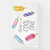 Banderoles Anniversaire de enfant de glace Popsicle (Verticale)