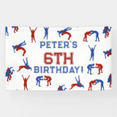 Banderoles Anniversaire de enfant de lutte libre Greco Roman (Horizontal)