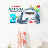 Banderoles Anniversaire de enfant de requins (En situation)