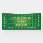 Banderoles Anniversaire de enfant de terrain de football amér (Horizontal)