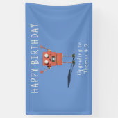 Banderoles Anniversaire de enfant robot Red 3D (Vertical)