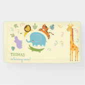 Banderoles Anniversaire de enfant safari sauvage (Horizontal)