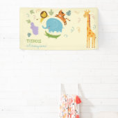 Banderoles Anniversaire de enfant safari sauvage (Insitu)