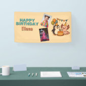 Banderoles anniversaire de fille Axolotl et pingouin mignon (Salon professionnel)