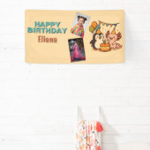 Banderoles anniversaire de fille Axolotl et pingouin mignon (Insitu)