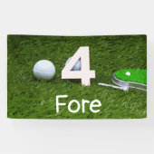 Banderoles Anniversaire de golf de 4 ans (Horizontal)