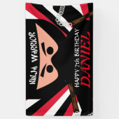 Banderoles Anniversaire de guerrier de Ninja (Vertical)