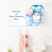 Banderoles Anniversaire de Hamster (En situation)