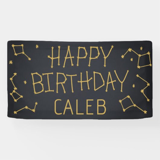 Banderoles Anniversaire de la constellation spatiale (Horizontal)