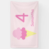 Banderoles Anniversaire de la crème glacée (Vertical)