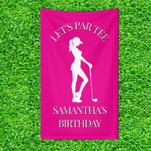 Banderoles Anniversaire de la dame avec un Bassh à thème de g
