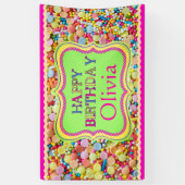 Banderoles Anniversaire de la fille personnalisée (Vertical)