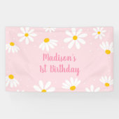 Banderoles Anniversaire de la marguerite rose (Horizontal)