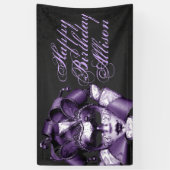 Banderoles Anniversaire de la mascarade violette (Vertical)