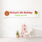 Banderoles Anniversaire de la Pizza (En situation)