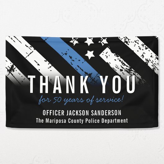 Banderoles Anniversaire de la retraite de la police Ligne ble