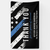 Banderoles Anniversaire de la retraite de la police Ligne ble (Vertical)