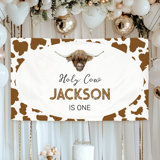 Banderoles Anniversaire de la vache Highland