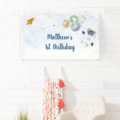 Banderoles Anniversaire de l'Astronaut Blue Gold (En situation)