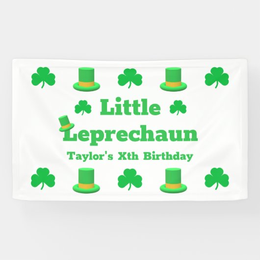 Banderoles Anniversaire de Little Leprechaun (Horizontal)