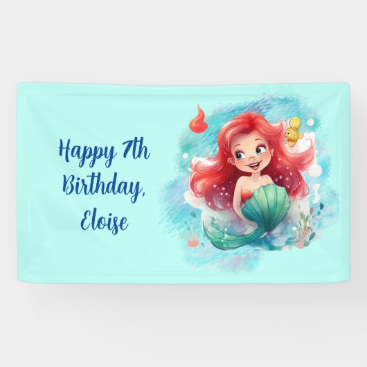 Banderoles Anniversaire de Mermaid (Horizontal)