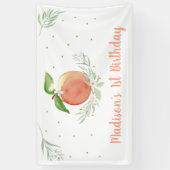 Banderoles Anniversaire de Peach Gold Floral (Vertical)