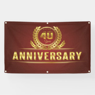 Banderoles anniversaire de quarante ans