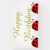 Banderoles Anniversaire de Red Ladybug (Vertical)
