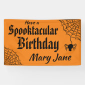Banderoles Anniversaire de Spooktacular Halloween Spiderweb (Horizontal)