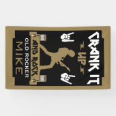 Banderoles Anniversaire des Rockers de 80 ans (Horizontal)