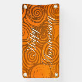 Banderoles Anniversaire des tourbillons orange (Verticale)