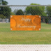 Banderoles Anniversaire des tourbillons orange (Insitu)