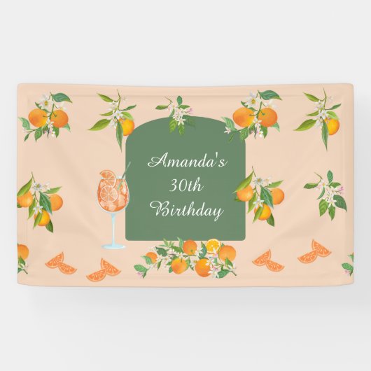 Banderoles Anniversaire d'été Spritz (Horizontal)