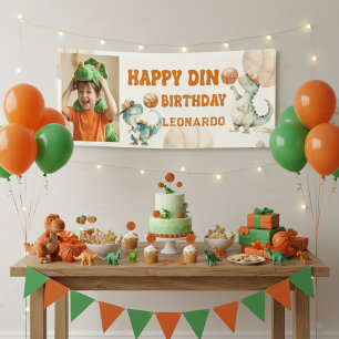 Banderoles Anniversaire Dino Boy Basket Roar & Score