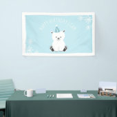 Banderoles Anniversaire d'Onederland d'hiver bleu d'ours (Salon professionnel)